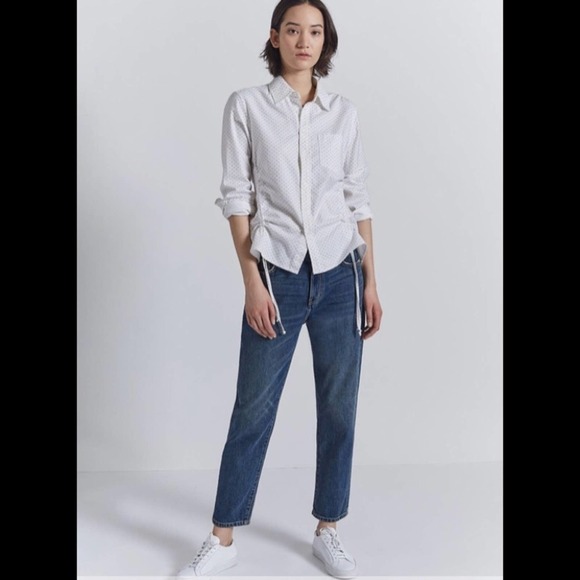 NWT Current Elliott adjustable ruche button up shirt SZ 4 - Picture 1 of 8